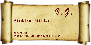 Vinkler Gitta névjegykártya